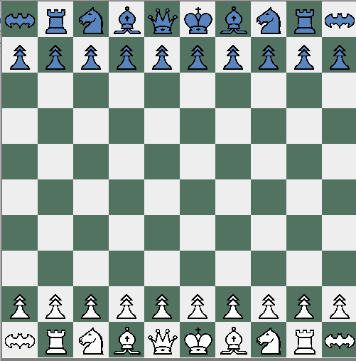 Flying Bomber Chess starting position
