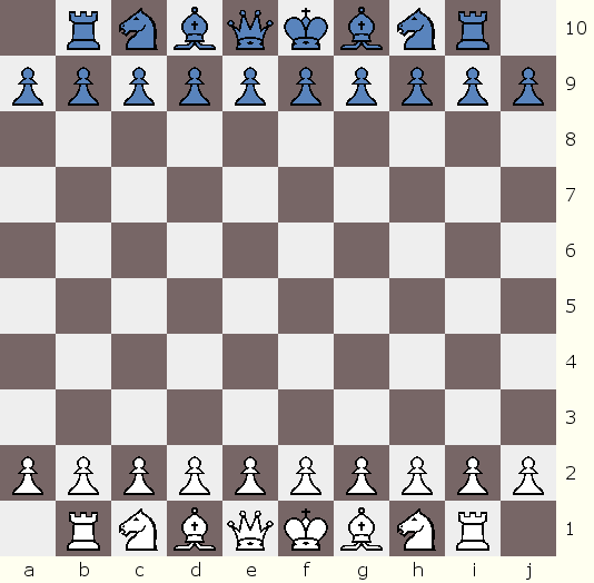 Flying Bomber Chess starting position